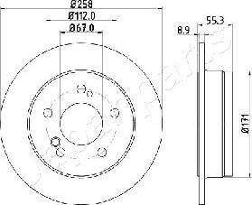 Japanparts DP-0504 - Brake Disc autospares.lv