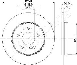 Japanparts DP-0505 - Brake Disc autospares.lv