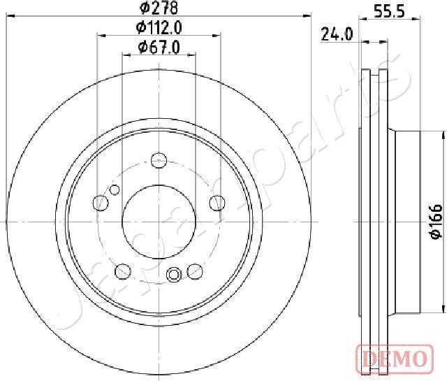 Japanparts DP-0506C - Brake Disc autospares.lv