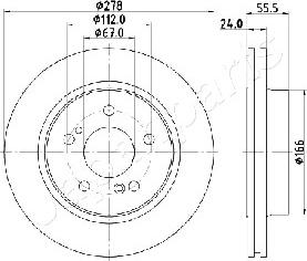 Japanparts DP-0506 - Brake Disc autospares.lv