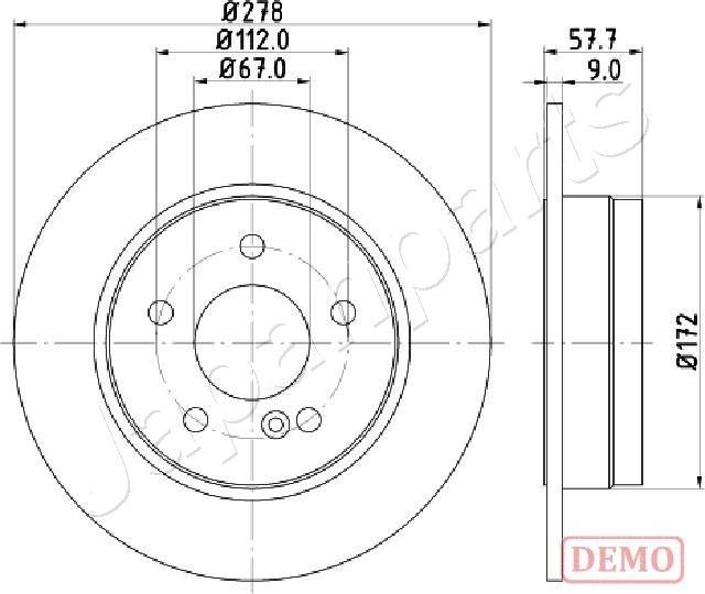 Japanparts DP-0508C - Brake Disc autospares.lv