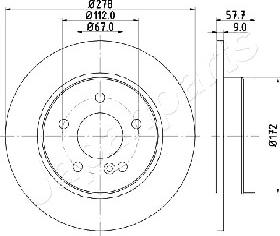 Japanparts DP-0508 - Brake Disc autospares.lv