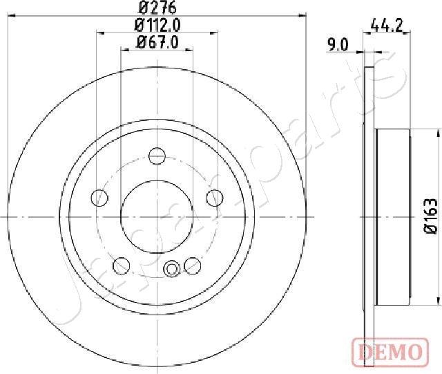 Japanparts DP-0502C - Brake Disc autospares.lv