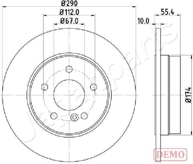 Japanparts DP-0507C - Brake Disc autospares.lv