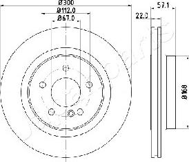 Japanparts DP-0510 - Brake Disc autospares.lv