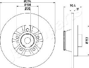 Japanparts DP-0511 - Brake Disc autospares.lv