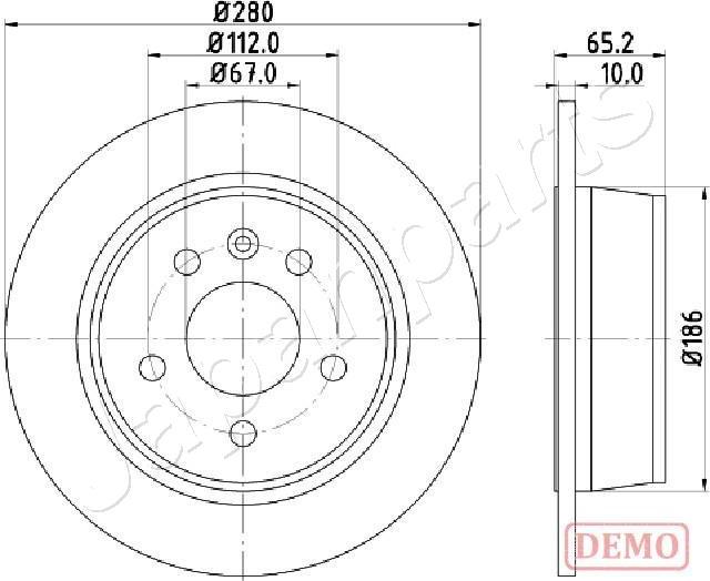 Japanparts DP-0530C - Brake Disc autospares.lv