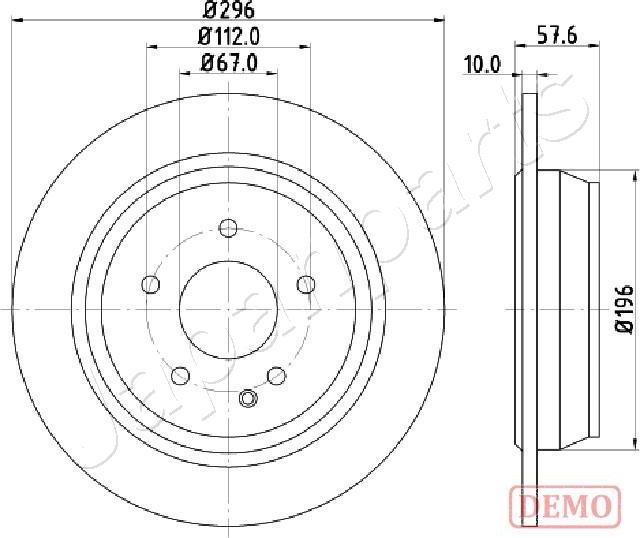 Japanparts DP-0532C - Brake Disc autospares.lv