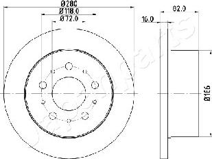 Japanparts DP-0609 - Brake Disc autospares.lv