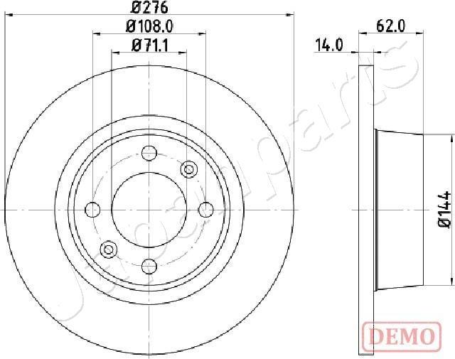 Japanparts DP-0604C - Brake Disc autospares.lv