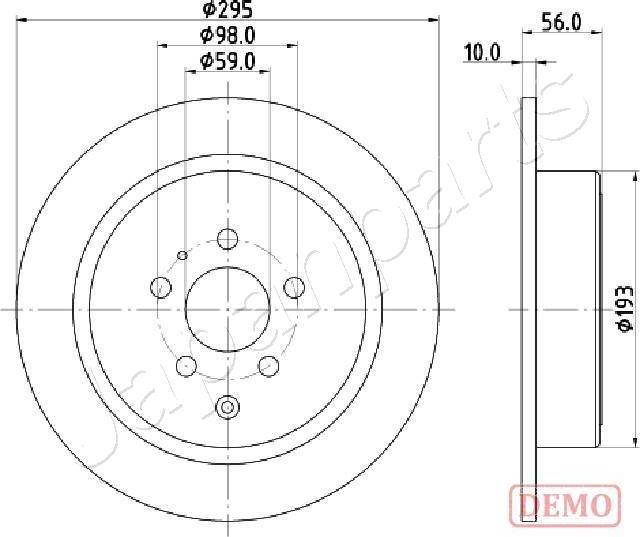 Japanparts DP-0608C - Brake Disc autospares.lv