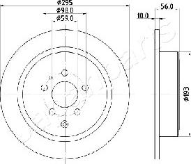 Japanparts DP-0608 - Brake Disc autospares.lv