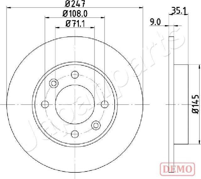 Japanparts DP-0602C - Brake Disc autospares.lv