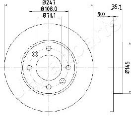 Japanparts DP-0602 - Brake Disc autospares.lv