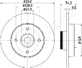 Japanparts DP-0607 - Brake Disc autospares.lv