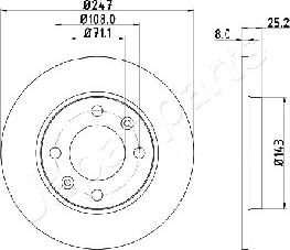 Japanparts DP-0615 - Brake Disc autospares.lv