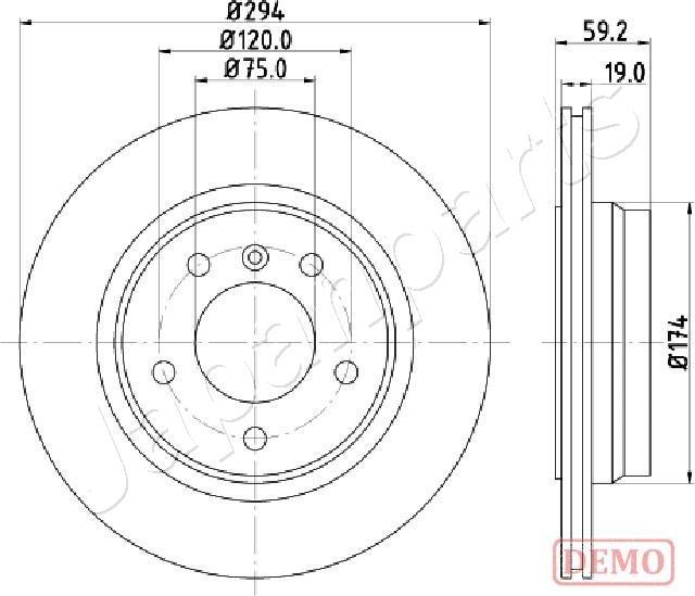 Japanparts DP-0109C - Brake Disc autospares.lv