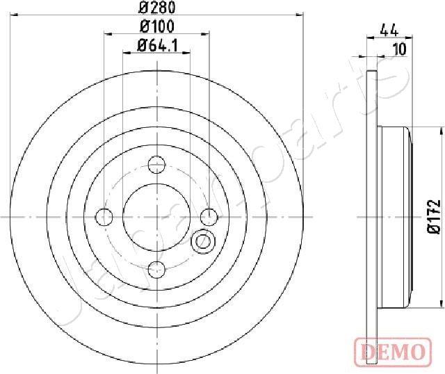 Japanparts DP-0135C - Brake Disc autospares.lv