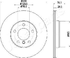 Japanparts DP-0135 - Brake Disc autospares.lv