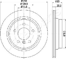 Japanparts DP-0120 - Brake Disc autospares.lv