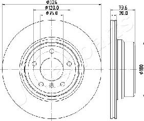 Japanparts DP-0128 - Brake Disc autospares.lv