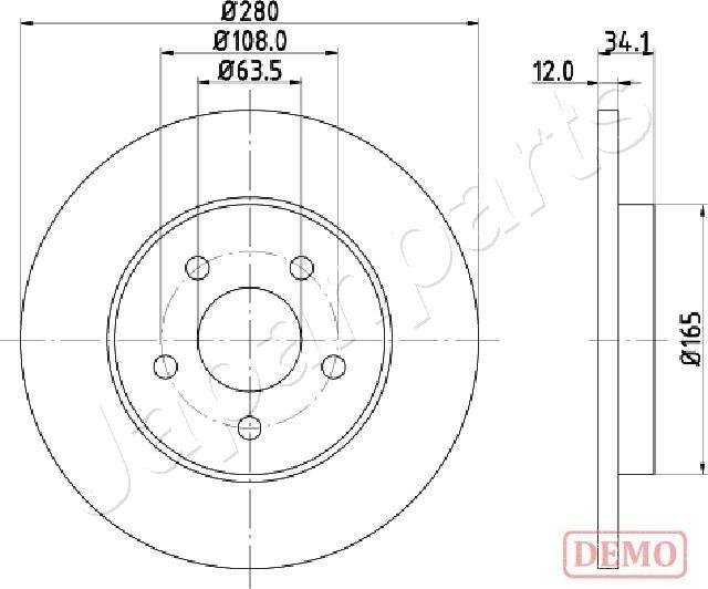 Japanparts DP-0309C - Brake Disc autospares.lv