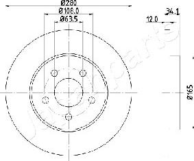 Japanparts DP-0309 - Brake Disc autospares.lv