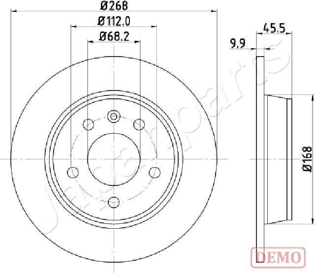 Japanparts DP-0306C - Brake Disc autospares.lv