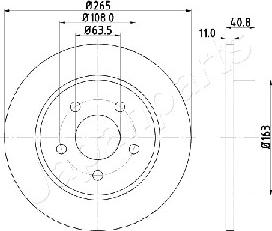 Japanparts DP-0300 - Brake Disc autospares.lv