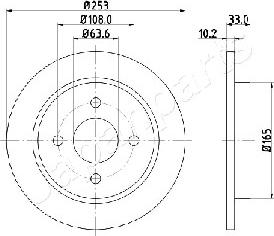 Japanparts DP-0303 - Brake Disc autospares.lv