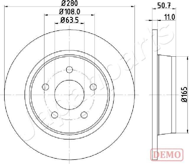 Japanparts DP-0302C - Brake Disc autospares.lv