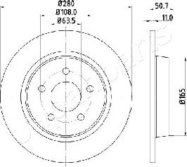 Japanparts DP-0302 - Brake Disc autospares.lv