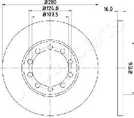 Japanparts DP-0314 - Brake Disc autospares.lv