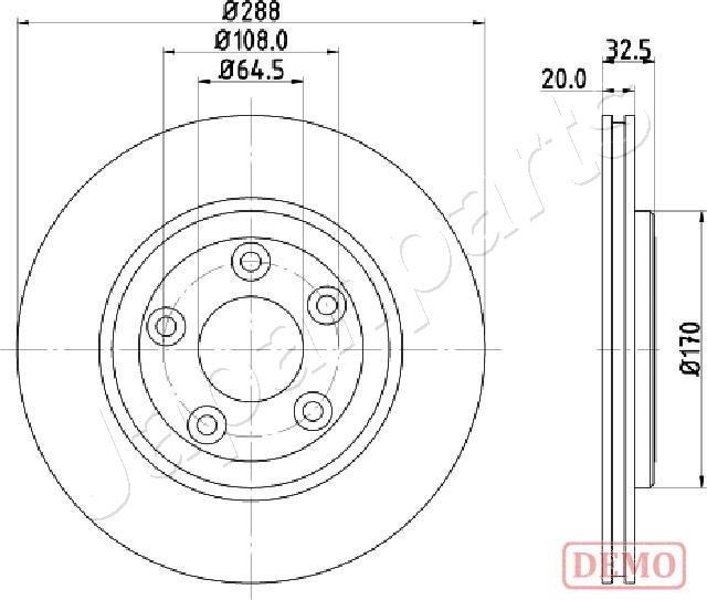 Japanparts DP-0315C - Brake Disc autospares.lv