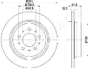 Japanparts DP-0321 - Brake Disc autospares.lv