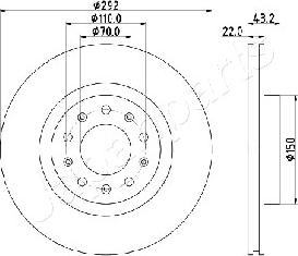 Japanparts DP-0205 - Brake Disc autospares.lv