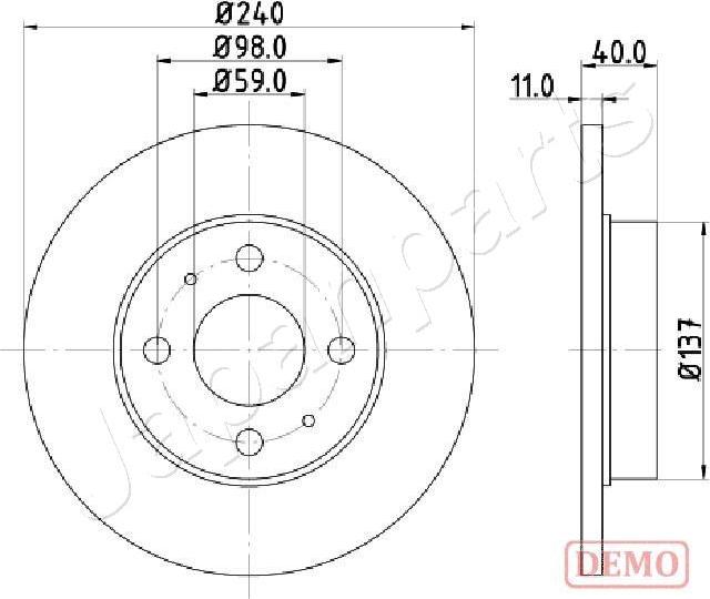 Japanparts DP-0200C - Brake Disc autospares.lv