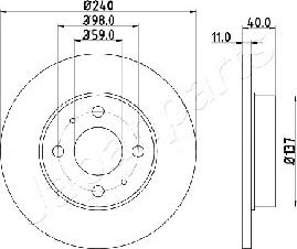 Japanparts DP-0200 - Brake Disc autospares.lv