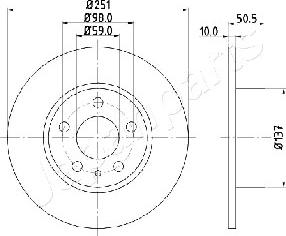 Japanparts DP-0202 - Brake Disc autospares.lv