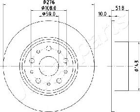 Japanparts DP-0207 - Brake Disc autospares.lv