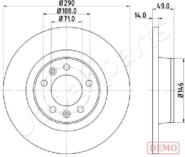 Japanparts DP-0612C - Brake Disc autospares.lv