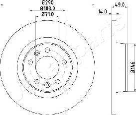 Japanparts DP-0612 - Brake Disc autospares.lv