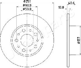 Japanparts DP-0211 - Brake Disc autospares.lv