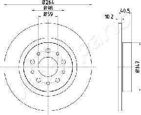 Japanparts DP-0212 - Brake Disc autospares.lv