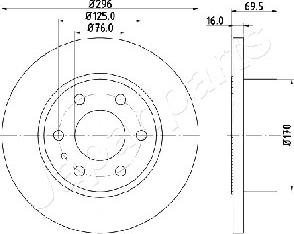 Japanparts DP-0227 - Brake Disc autospares.lv