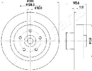 Japanparts DP-0700 - Brake Disc autospares.lv