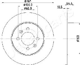 Japanparts DP-0708 - Brake Disc autospares.lv