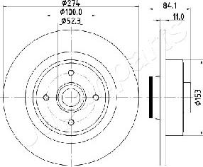 Japanparts DP-0703 - Brake Disc autospares.lv