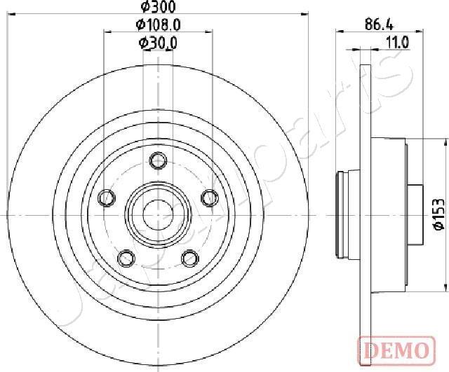 Japanparts DP-0702C - Brake Disc autospares.lv