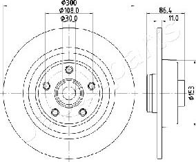 Japanparts DP-0702 - Brake Disc autospares.lv
